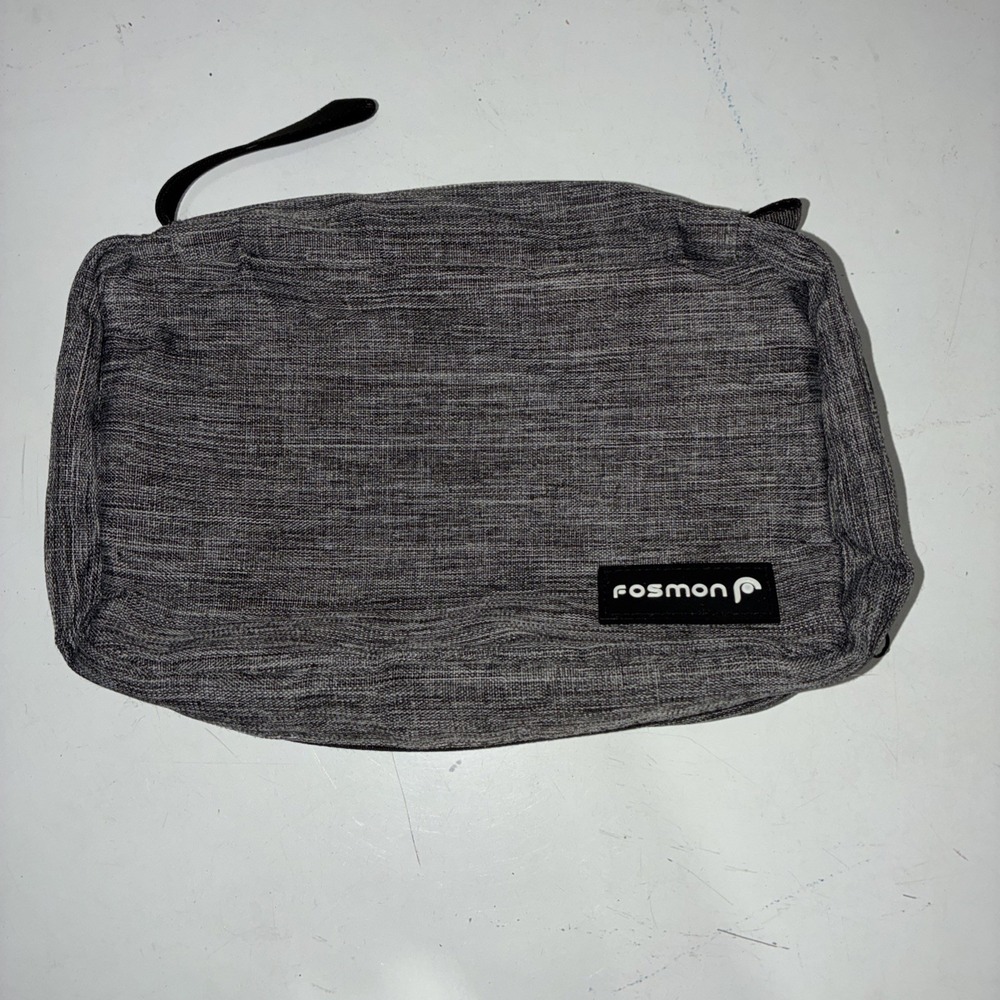Fosmon Hanging Travel Toiletry Bag, Compact Toiletries Organizer, Gray